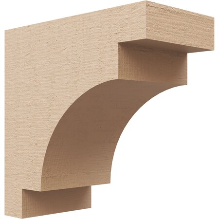 Ekena Millwork 4"W x 8"D x 8"H Classic Mediterranean Rough Cedar Woodgrain TimberThane Corbel, Primed Tan CORUR04X08X08MEDRCPR